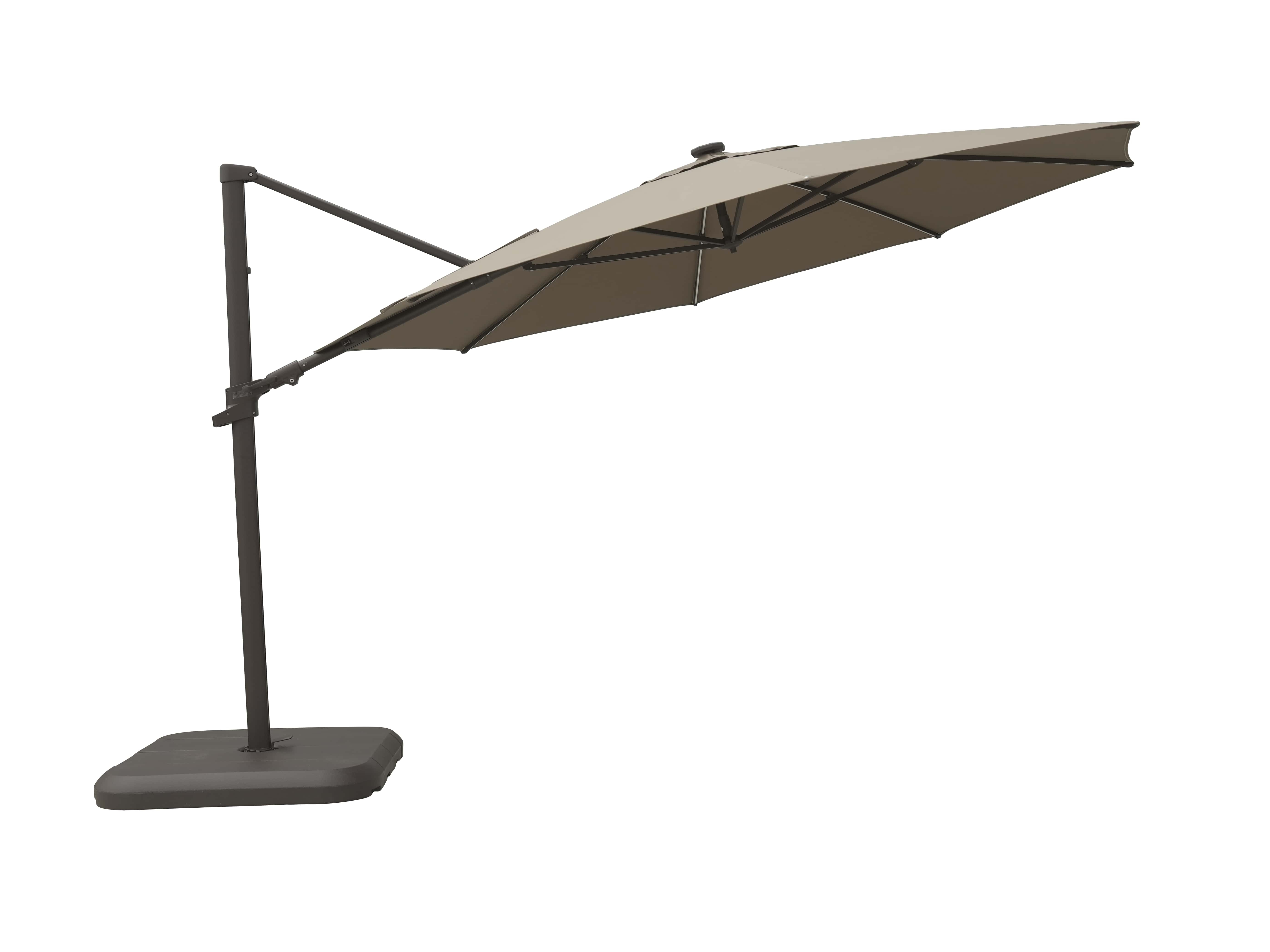 Shelta Emery Charcoal Outdoor Cantilever Umbrella 2