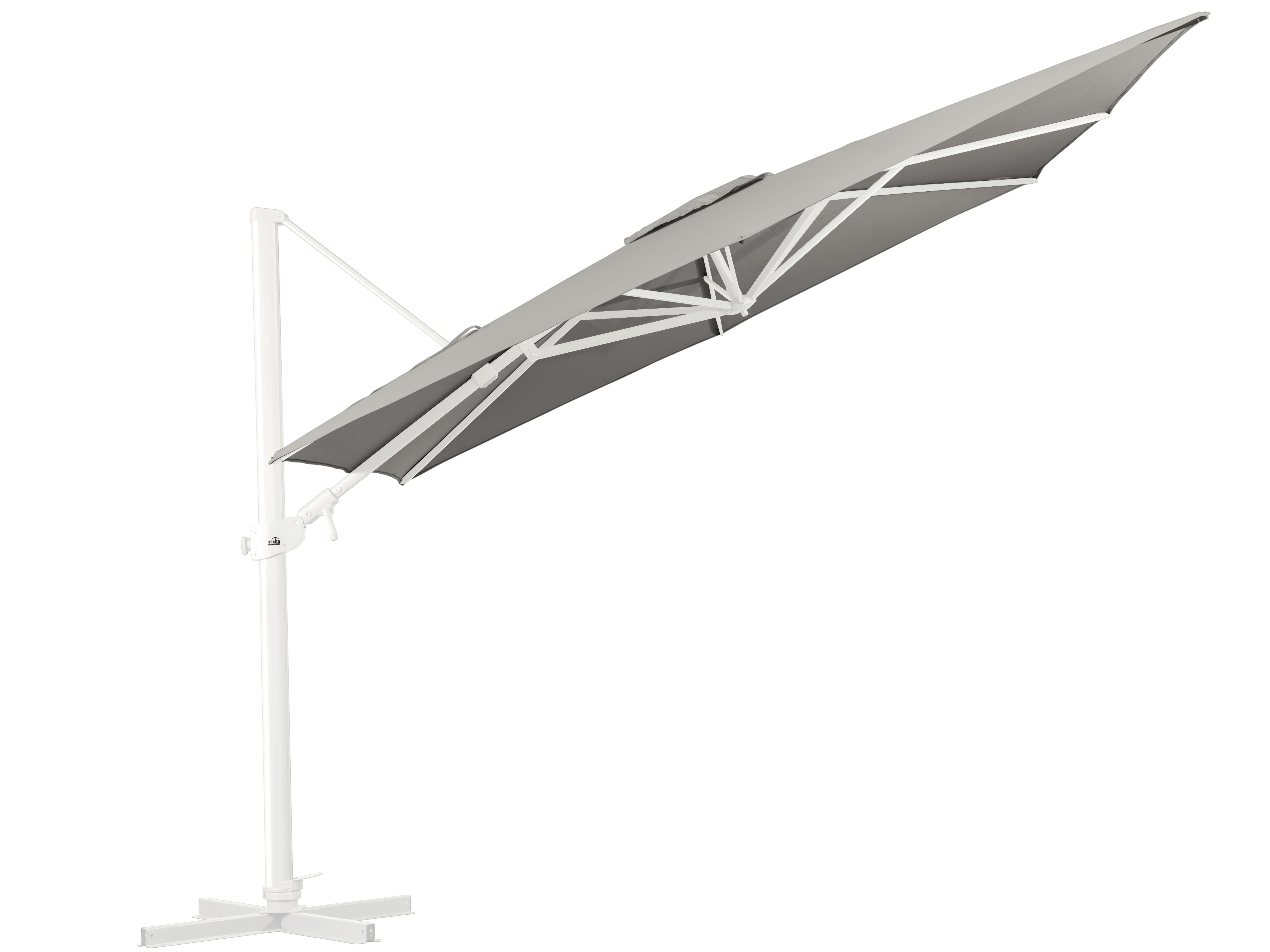 Shelta Regis Boulder White Outdoor Cantilever Umbrella 3