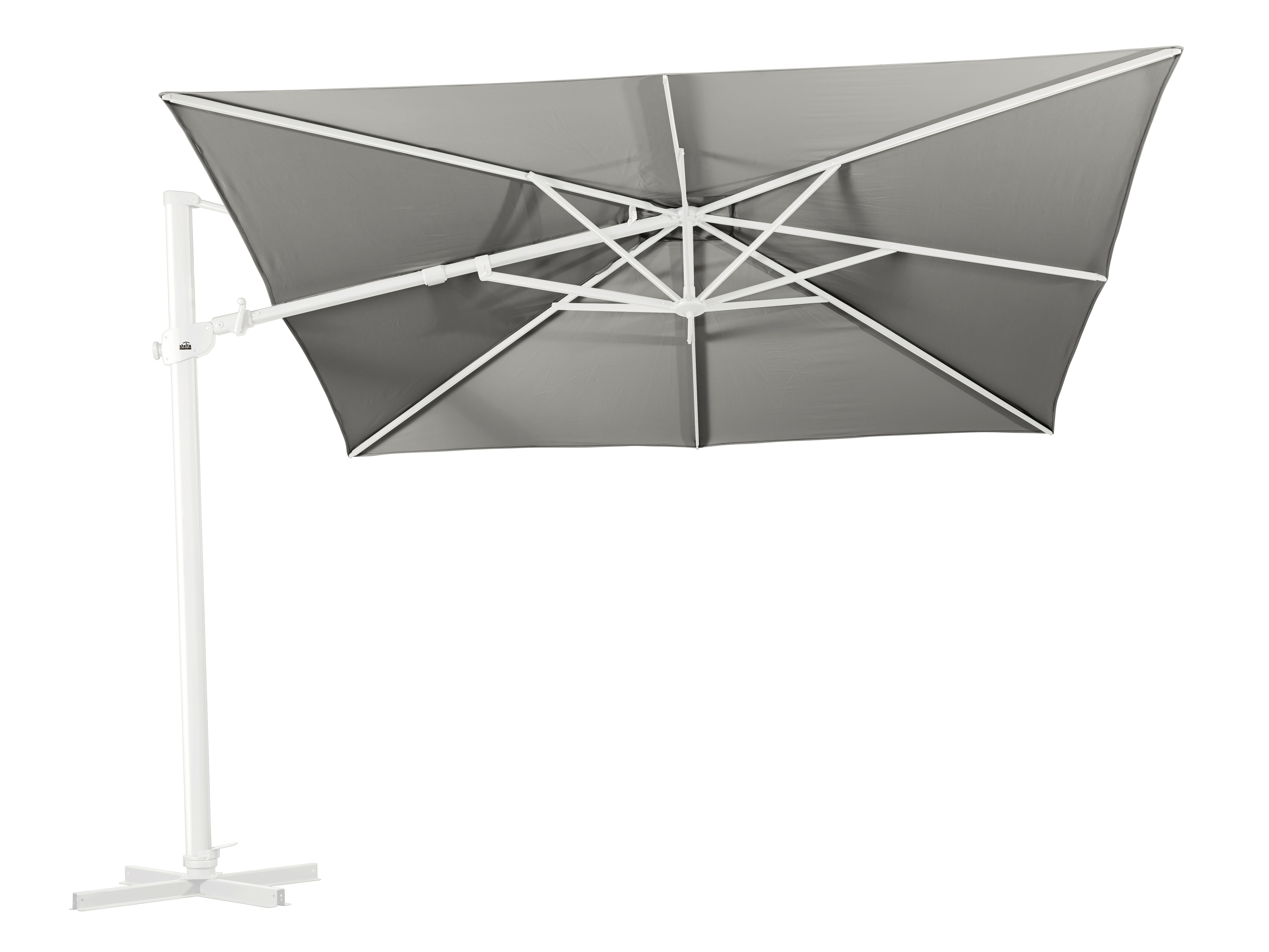 Shelta Regis Boulder White Outdoor Cantilever Umbrella 2