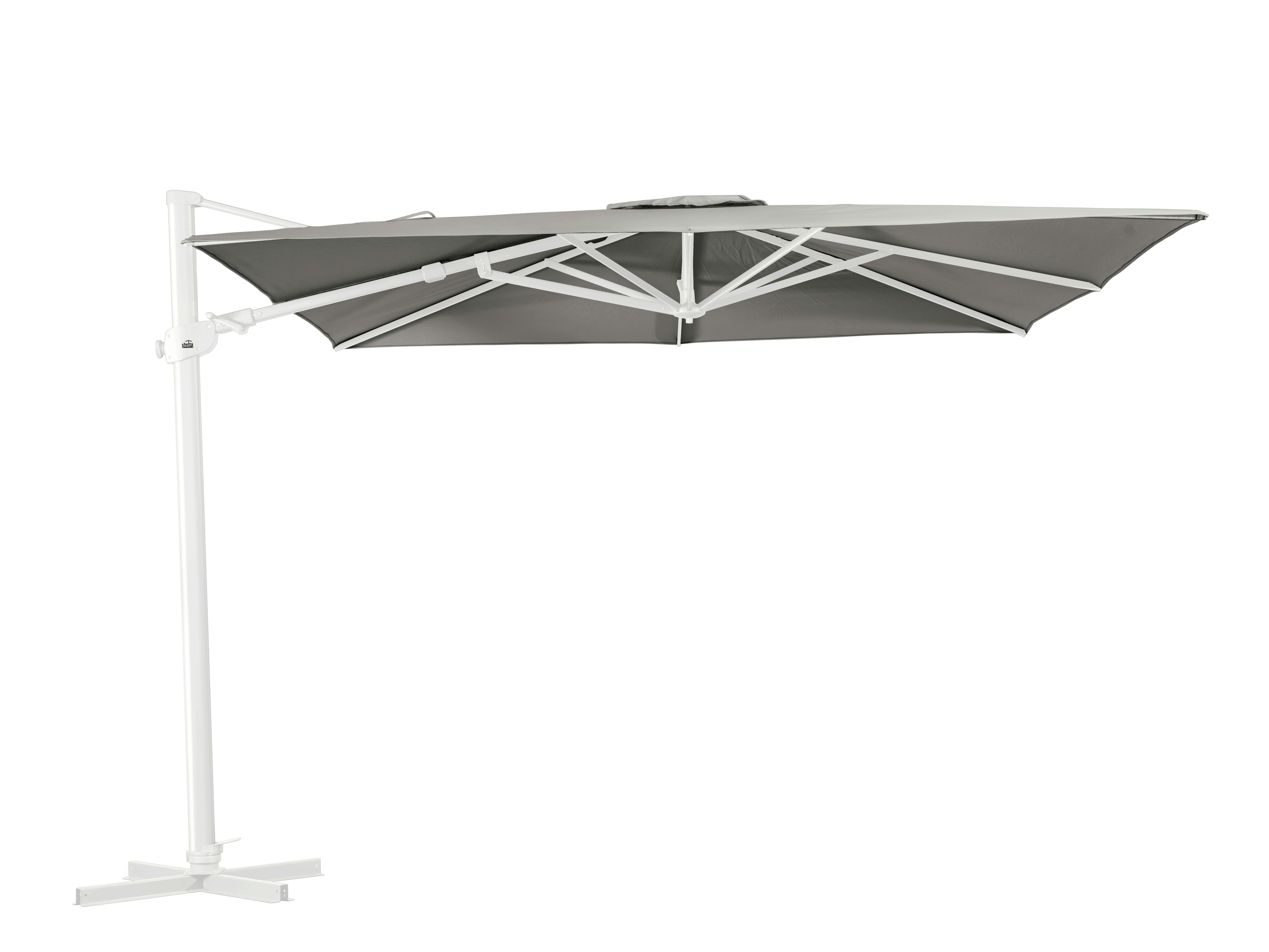 Shelta Regis Boulder White Outdoor Cantilever Umbrella