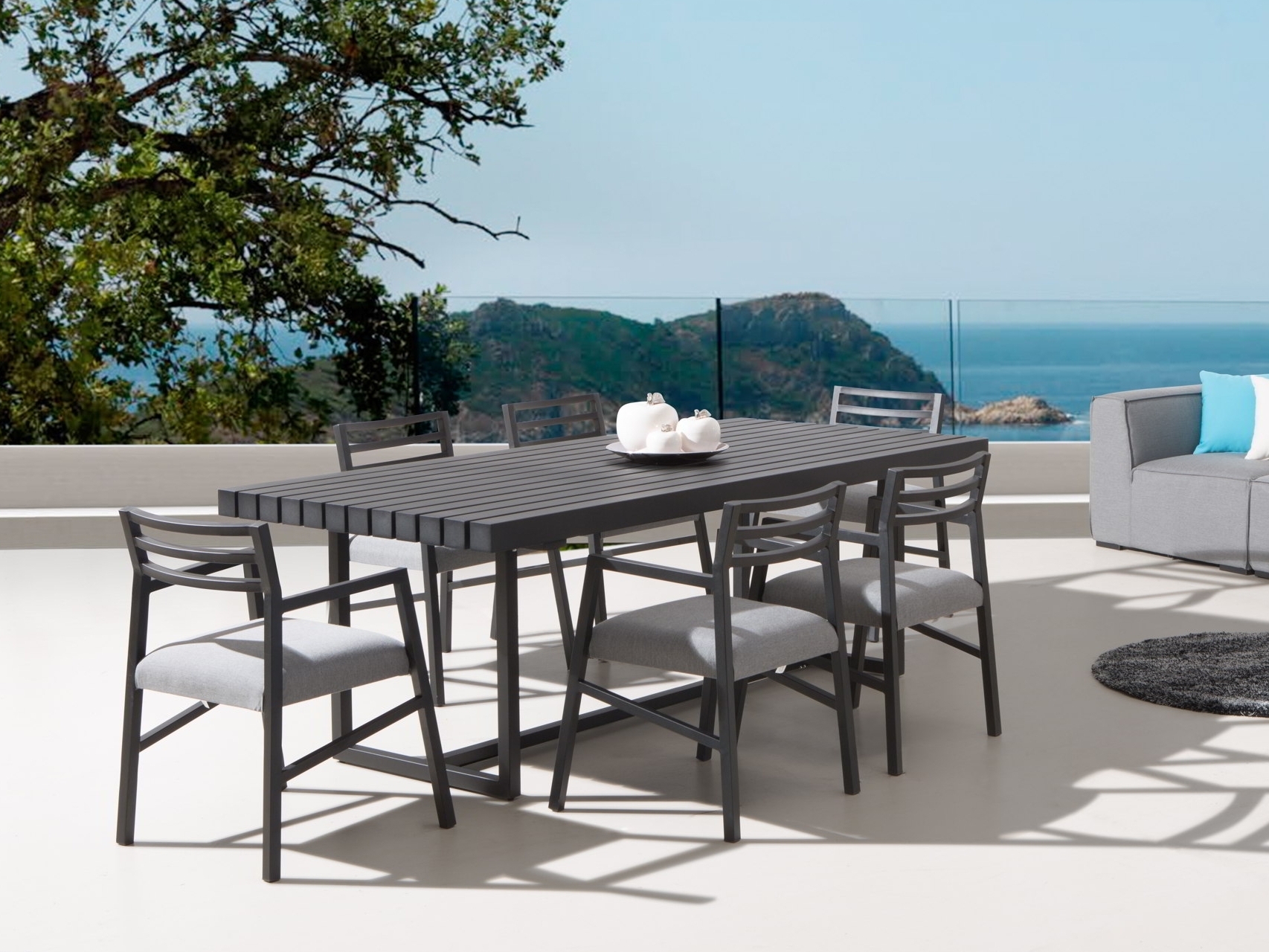 Elite 7-piece Outdoor Aluminium Dining Set With Blaze Chairs 2
