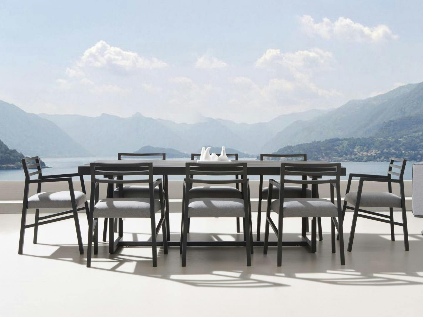 Elite 9-piece Outdoor Aluminium Dining Set With Blaze Chairs