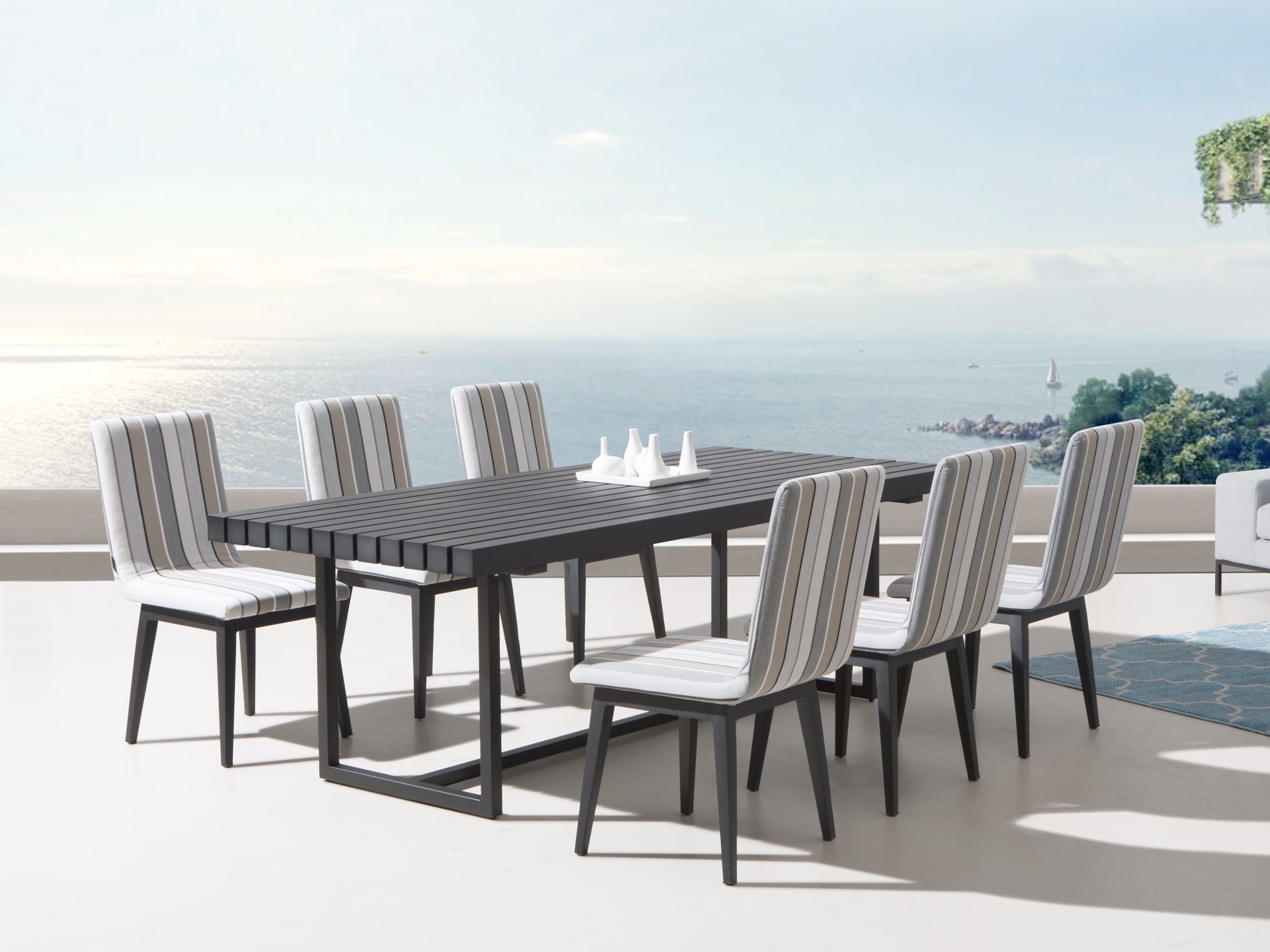 Elite 7-piece Outdoor Aluminium Dining Set With Kroes Chairs 4
