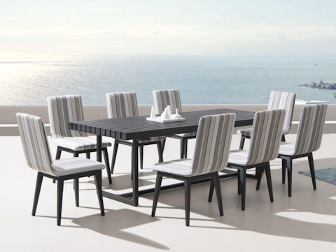 Elite 9-piece Outdoor Aluminium Dining Set With Kroes Chairs 1