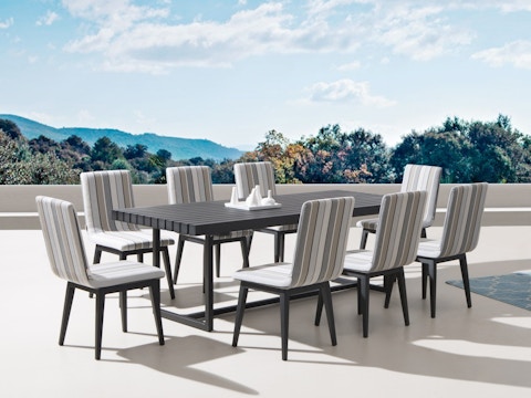 Elite 9-piece Outdoor Aluminium Dining Set With Kroes Chairs 3
