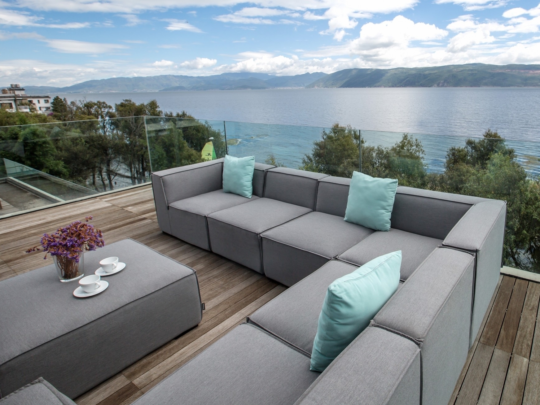 Toft Outdoor Fabric Corner Lounge 2