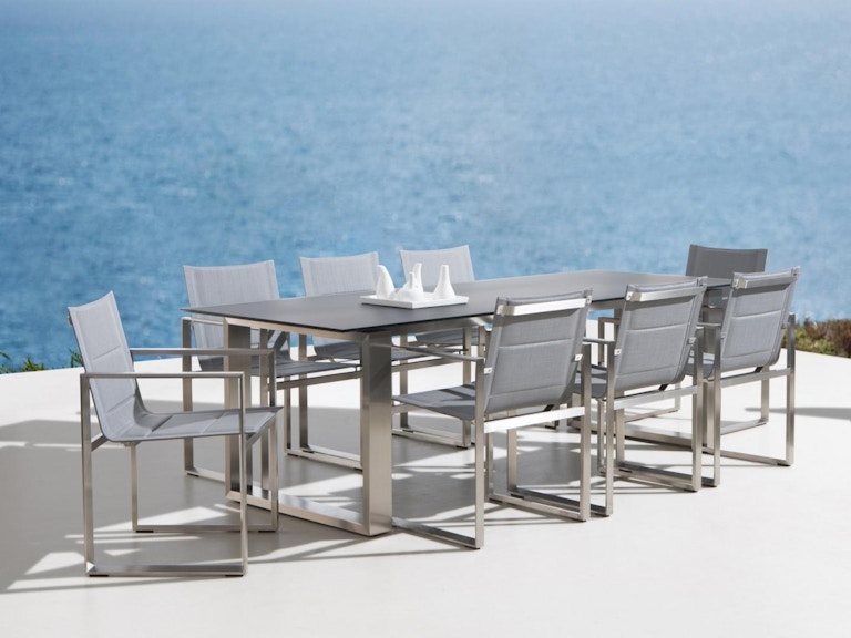 Element 9-Piece Outdoor Stainless Steel Dining Set