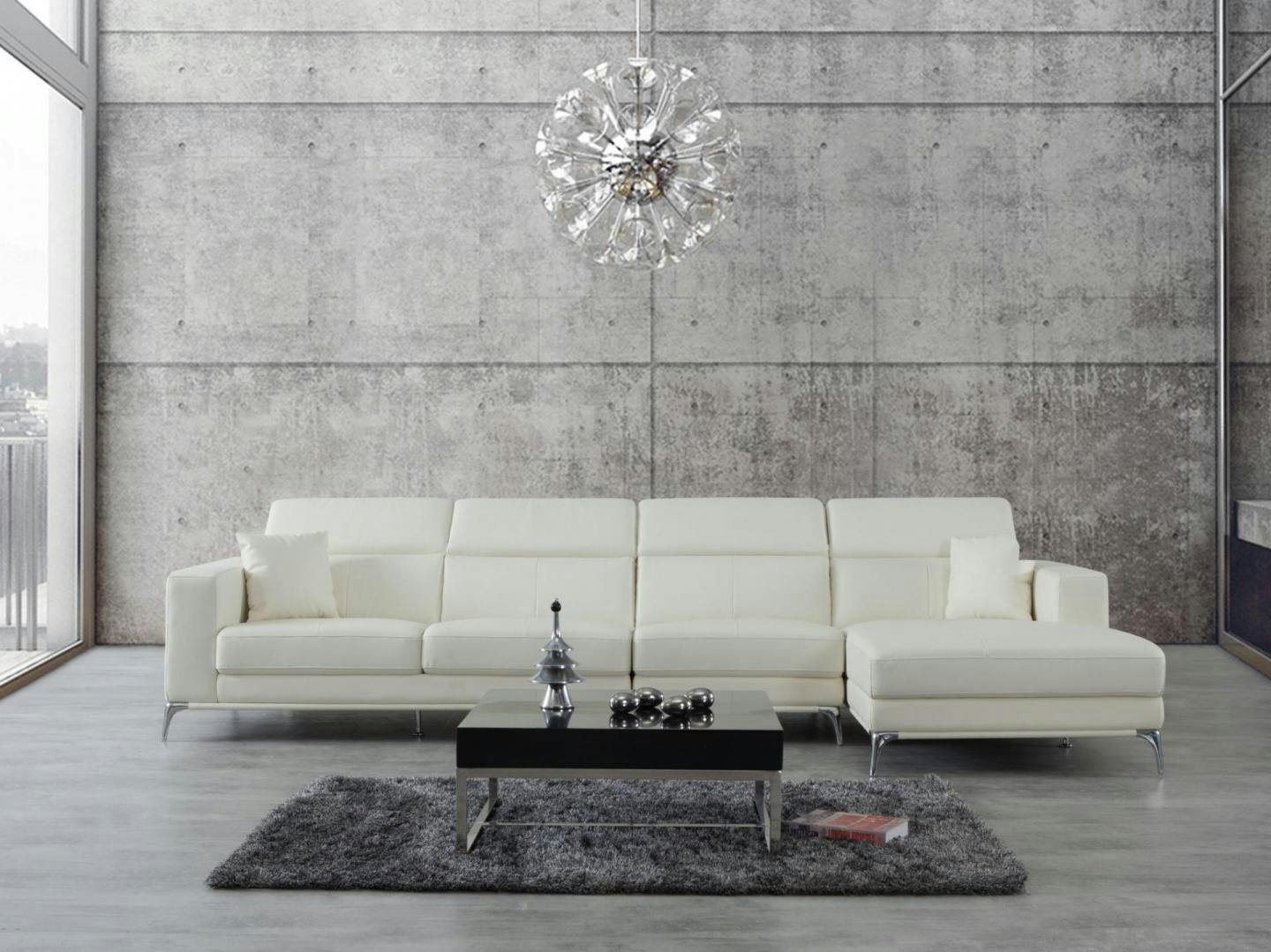 Club Leather Chaise Lounge Option B