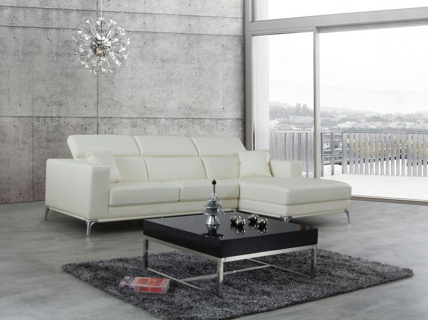 Club Leather Chaise Lounge Option A