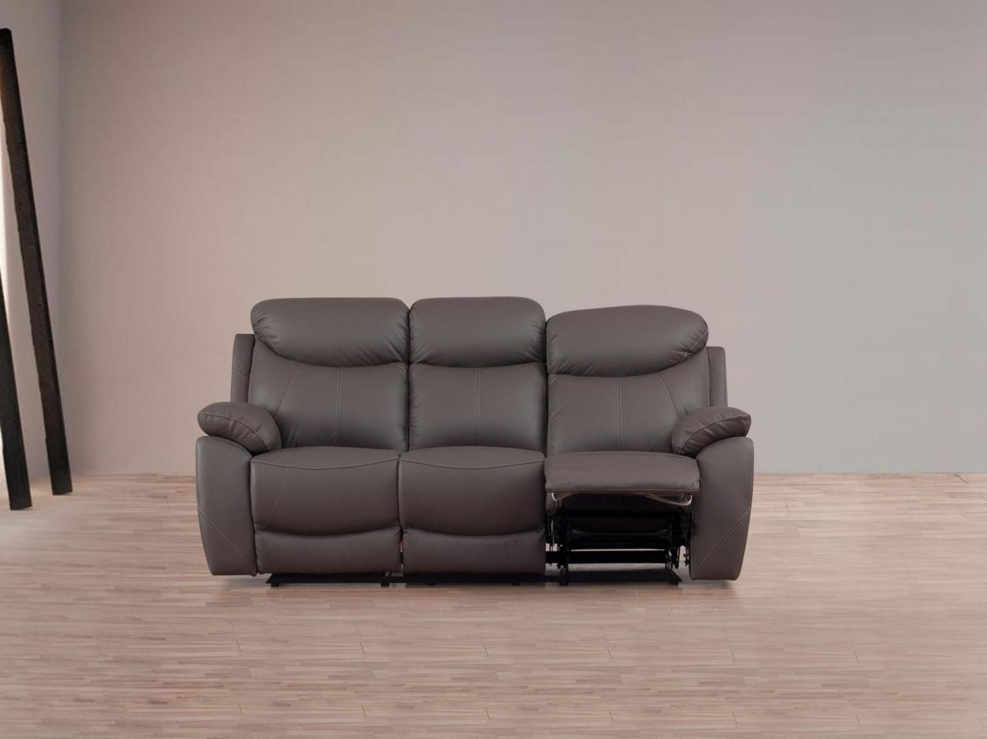 Brighton Fabric Recliner Three Seater Sofa 3