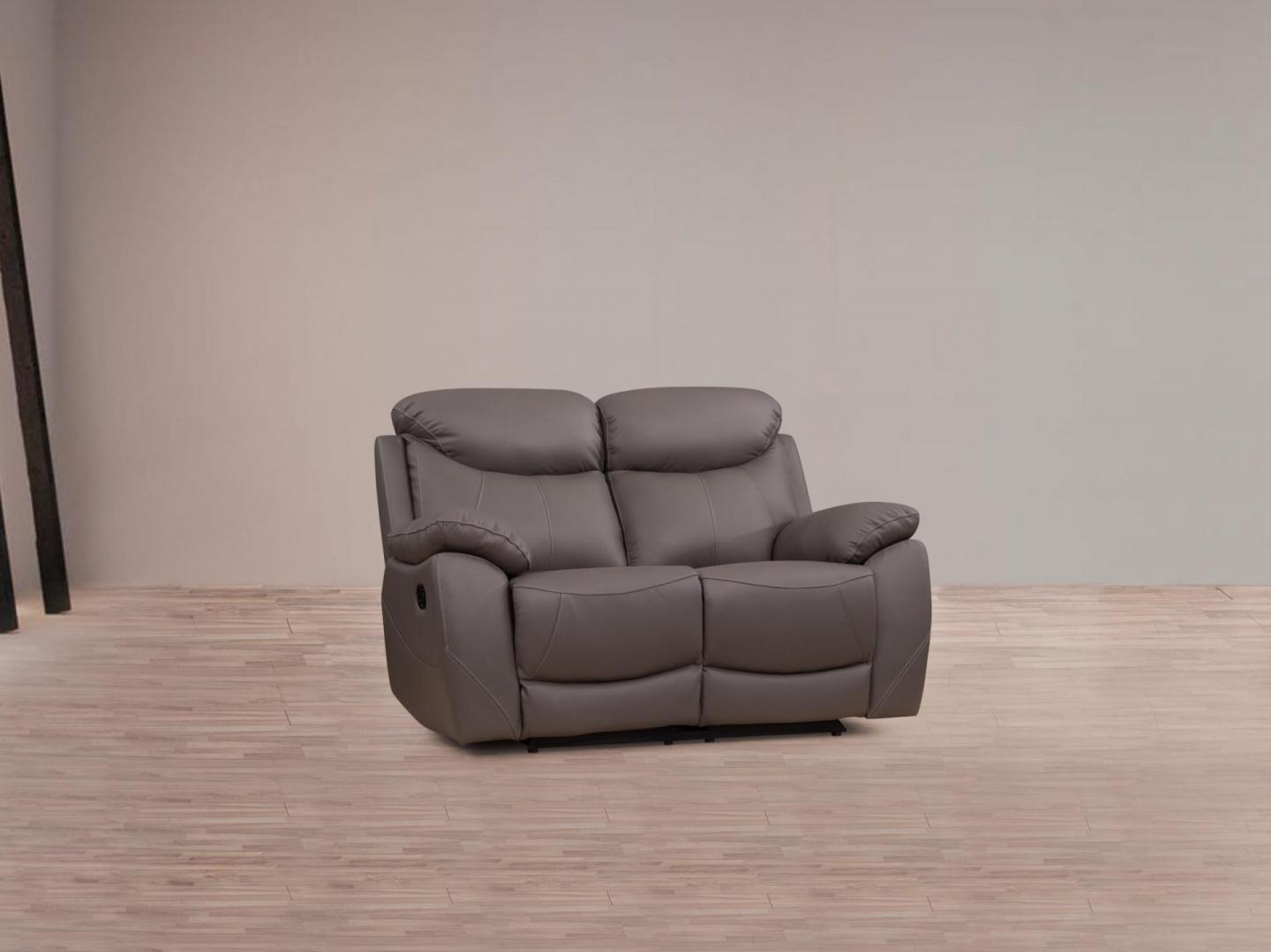 Brighton Leather Recliner Two Seat Sofa 3