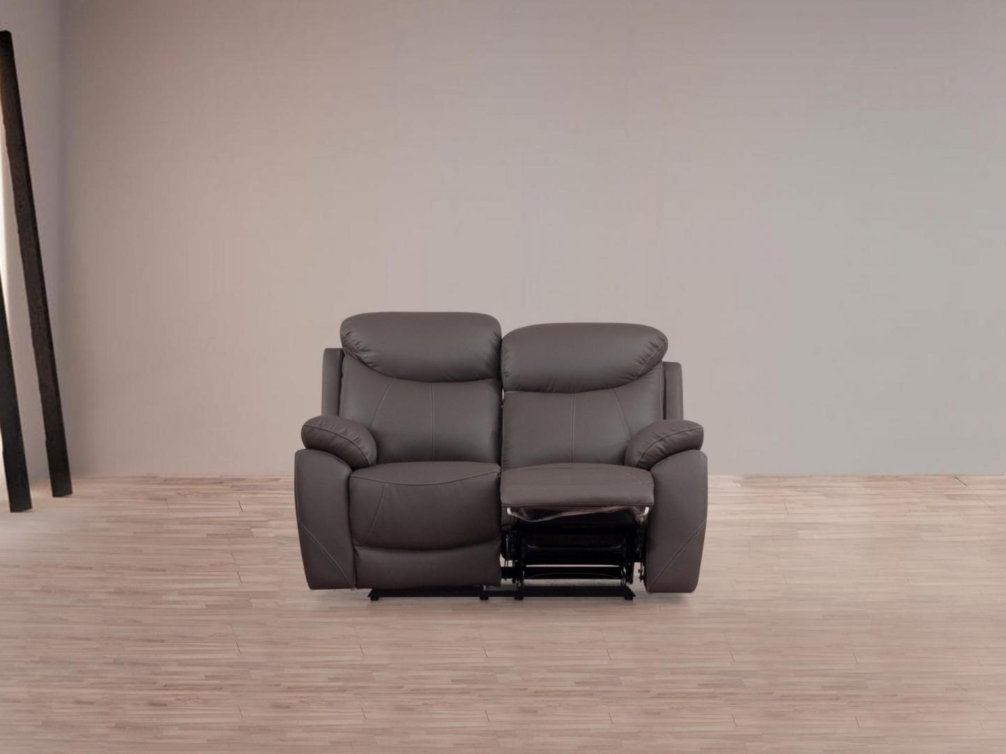 Brighton Leather Recliner Two Seat Sofa 4