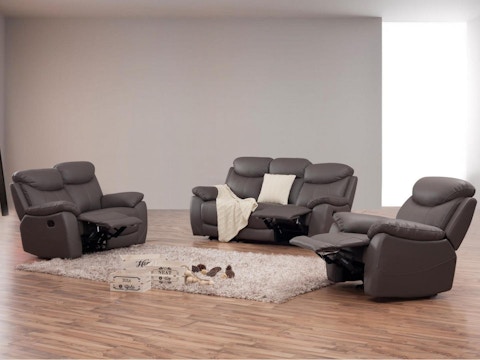 Brighton Leather Recliner Sofa Suite 3 + 2 + 1 1