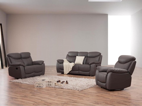 Brighton Leather Recliner Sofa Suite 3 + 2 + 1 2