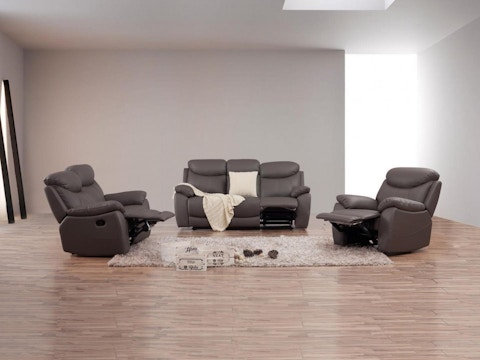 Brighton Leather Recliner Sofa Suite 3 + 2 + 1 4