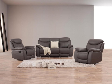 Brighton Leather Recliner Sofa Suite 3 + 1 + 1 2