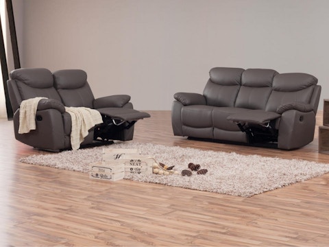 Brighton Leather Recliner Sofa Suite 3 + 2 1