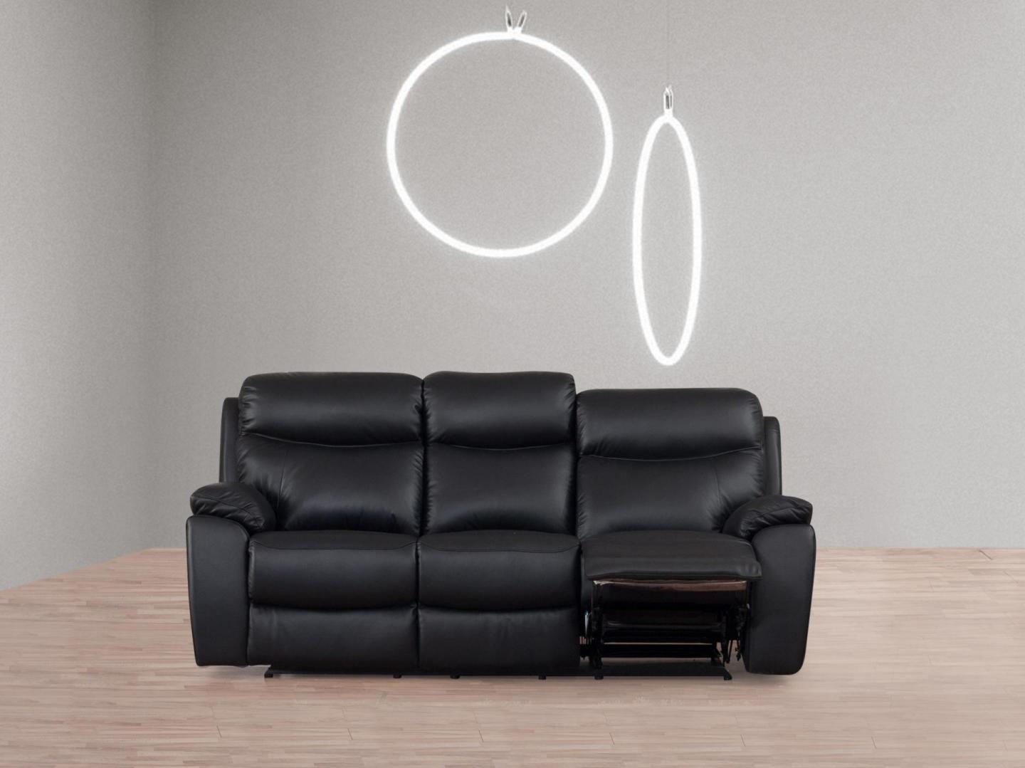 Balmoral Leather Recliner Three Seat Sofa 2