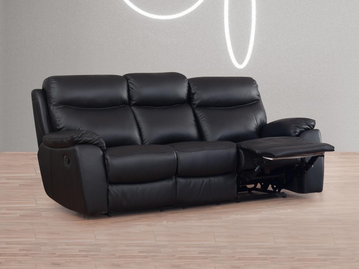 Balmoral Leather Recliner Three Seat Sofa 1