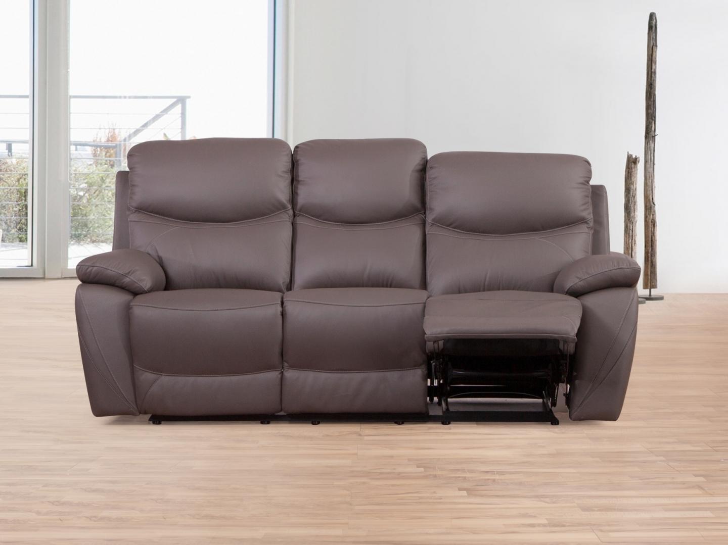 Chelsea Leather Recliner Three Seat Sofa 4