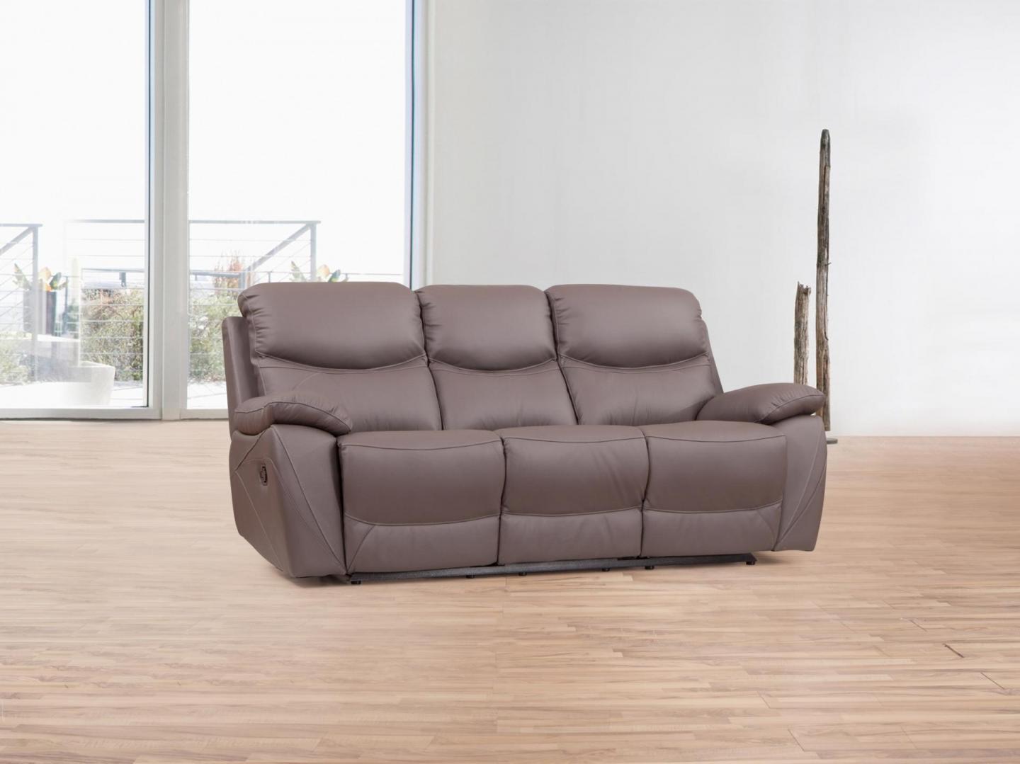 Chelsea Leather Recliner Three Seat Sofa 2