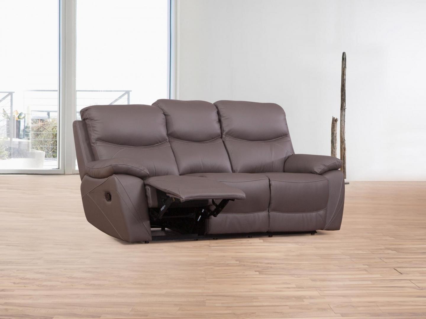 Chelsea Leather Recliner Three Seat Sofa