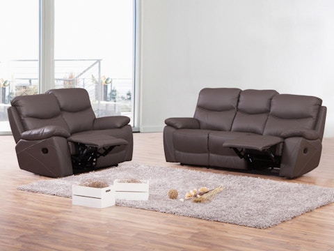Chelsea Leather Recliner Sofa Suite 3 + 2 1