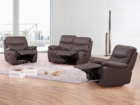 Chelsea Leather Recliner Sofa Suite 2 + 1 + 1 1