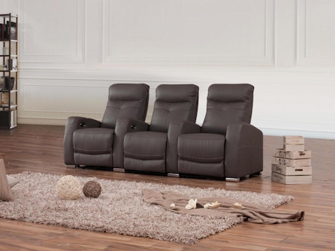 Regent Fabric 3 Seater Home Theatre Recliner Lounge 3