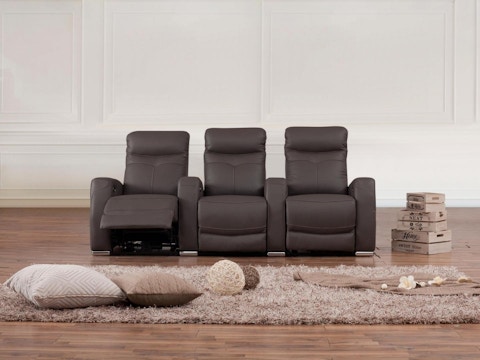 Regent Fabric 3 Seater Home Theatre Recliner Lounge 2