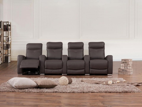 Regent Fabric 4 Seater Home Theatre Recliner Lounge 4