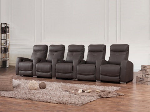 Regent Fabric 5 Seater Home Theatre Recliner Lounge 1