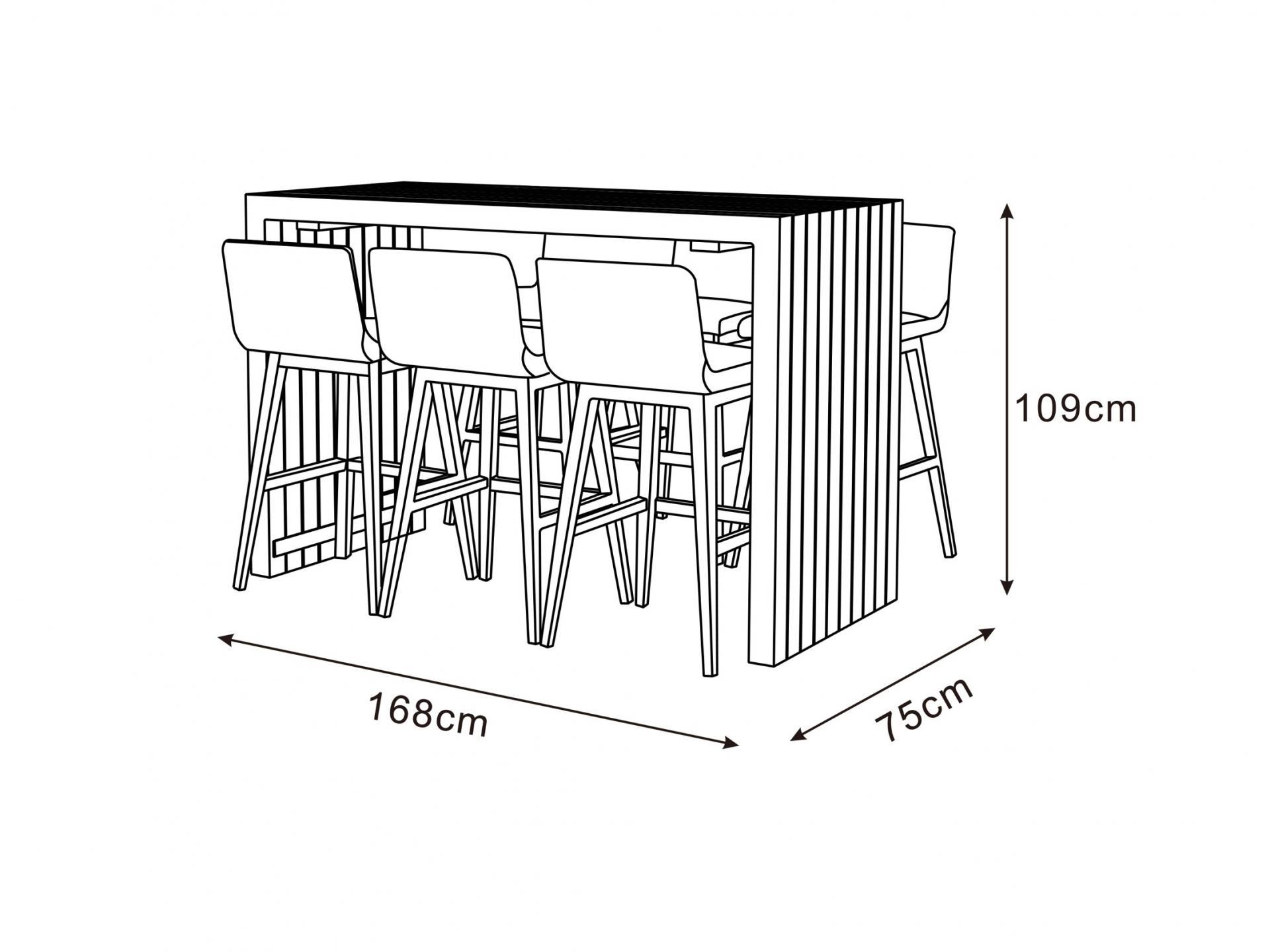 Kroes 7-piece Outdoor Aluminium Bar Set 4
