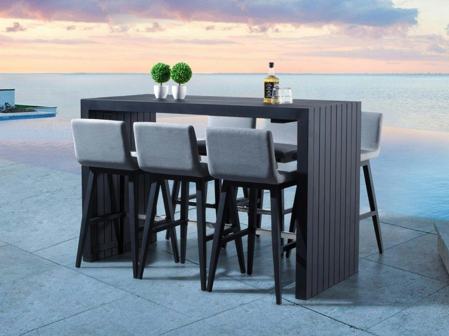 Kroes 7-piece Outdoor Aluminium Bar Set