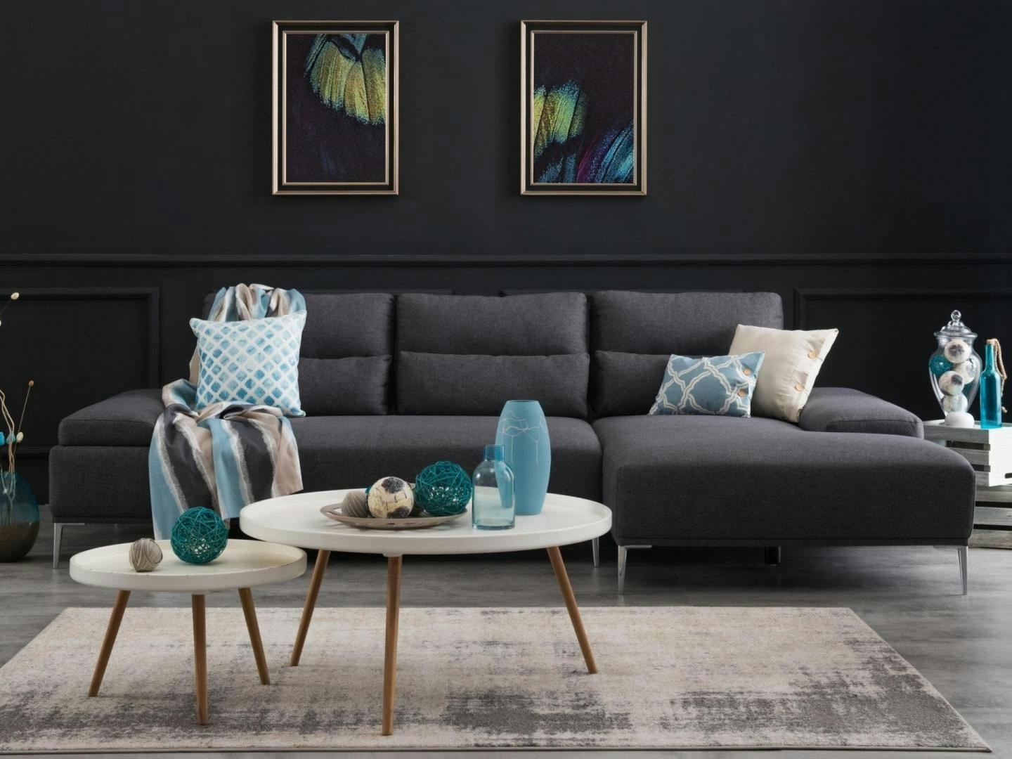Karina Motion Sofa Fabric Chaise Lounge Ash