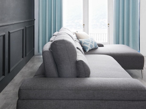 Karina Motion Sofa Fabric Chaise Lounge Ash 4