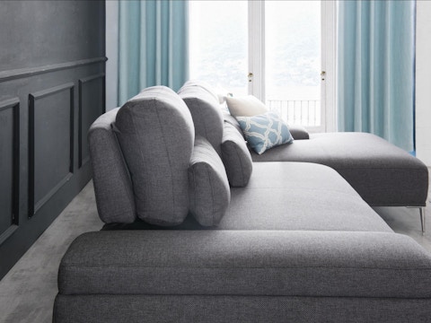 Karina Motion Sofa Fabric Chaise Lounge Ash 3