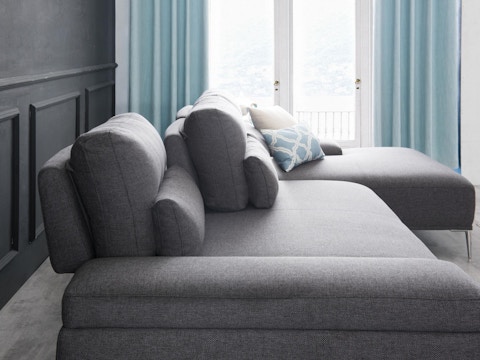 Karina Motion Sofa Fabric Chaise Lounge Ash 2
