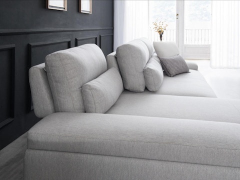 Karina Motion Sofa Fabric Chaise Lounge Gray 2