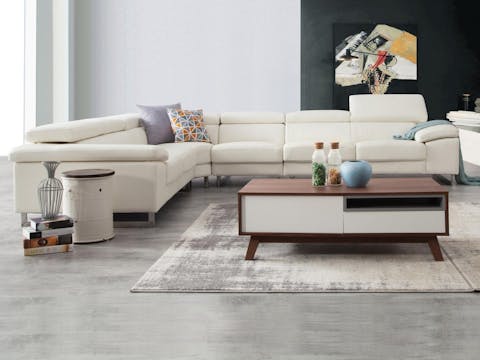 Boston Leather Corner Lounge Option B