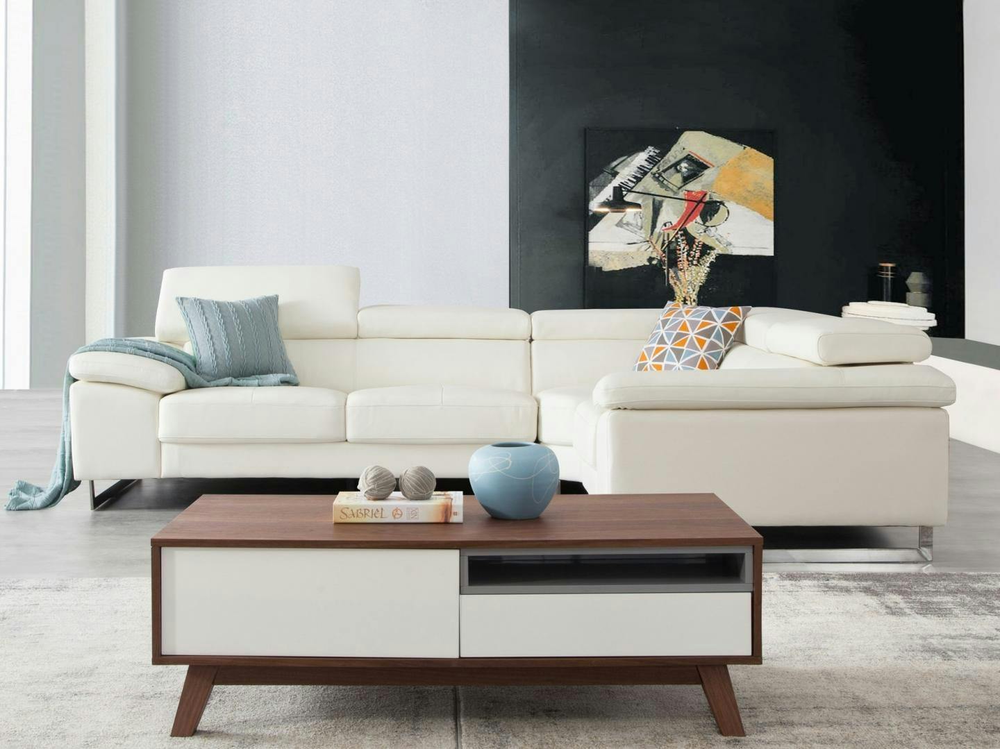 Boston Leather Corner Lounge Option E