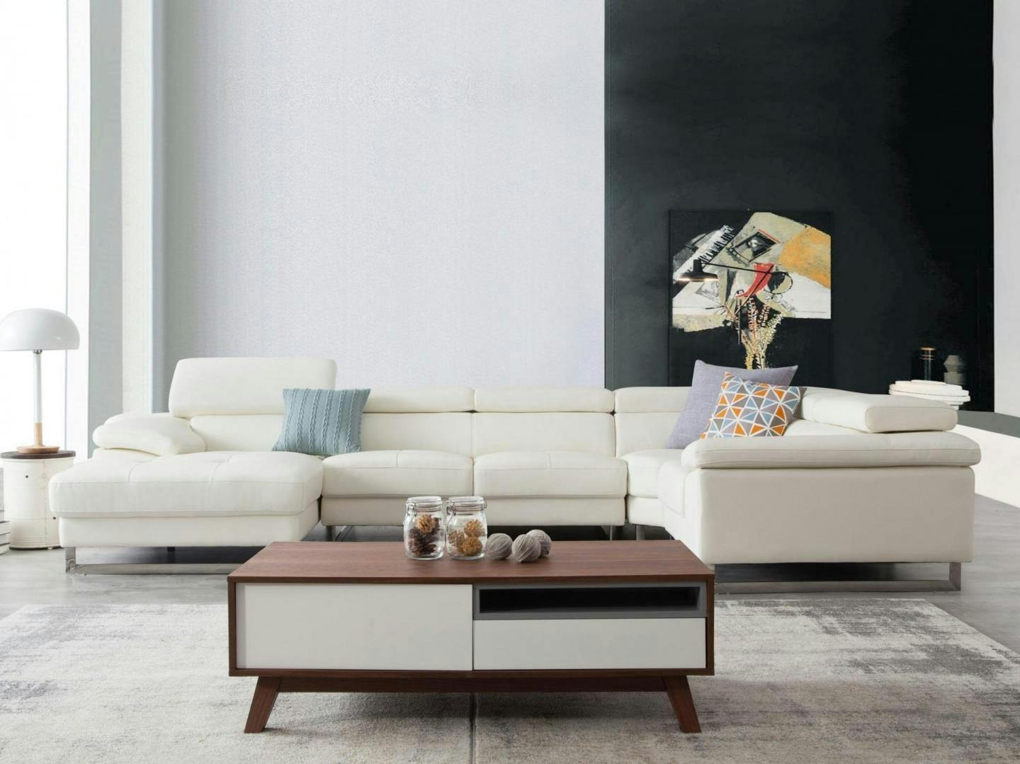 Boston Leather Modular Lounge Option C