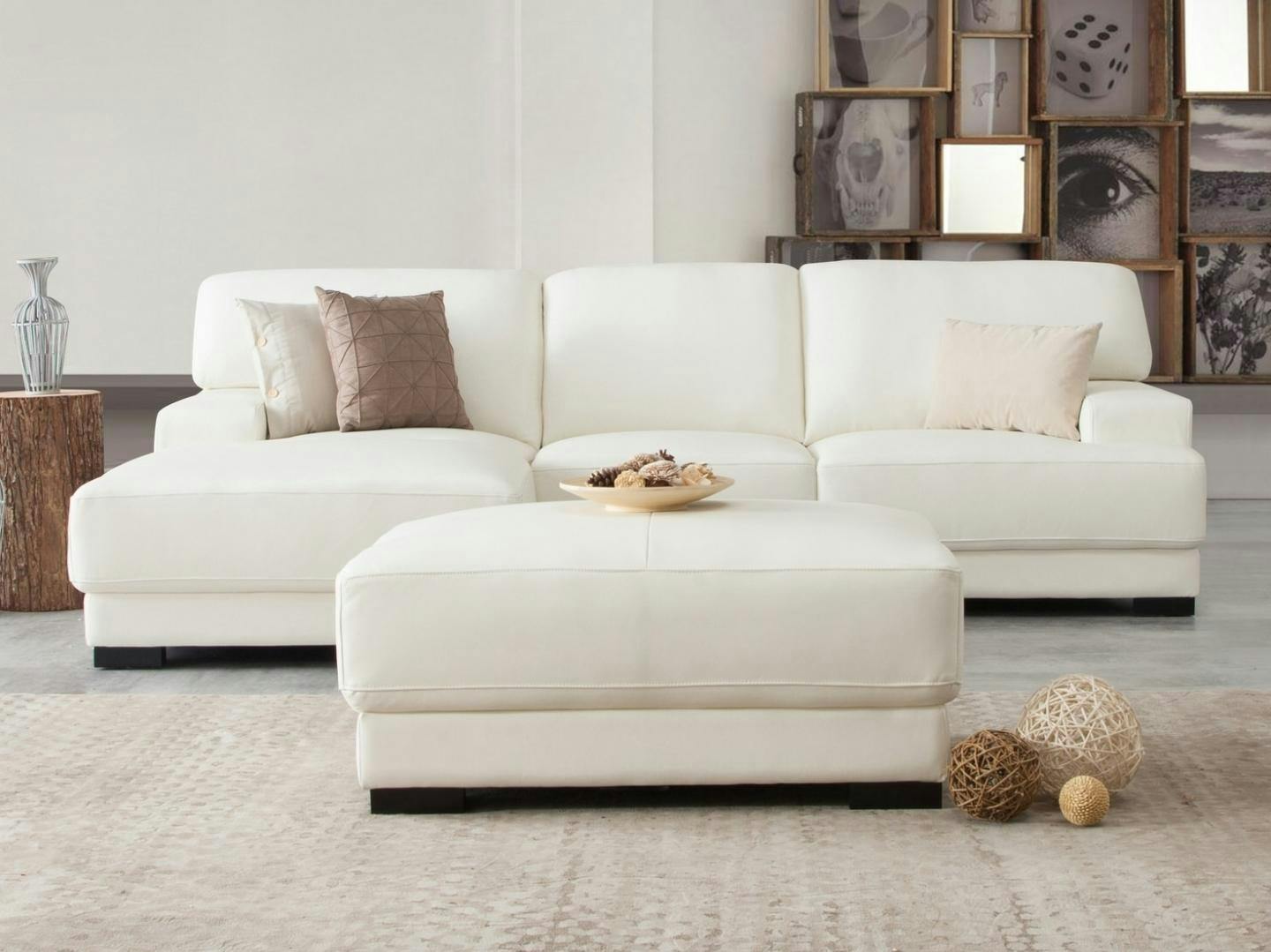 Volante Leather Chaise Lounge Option A