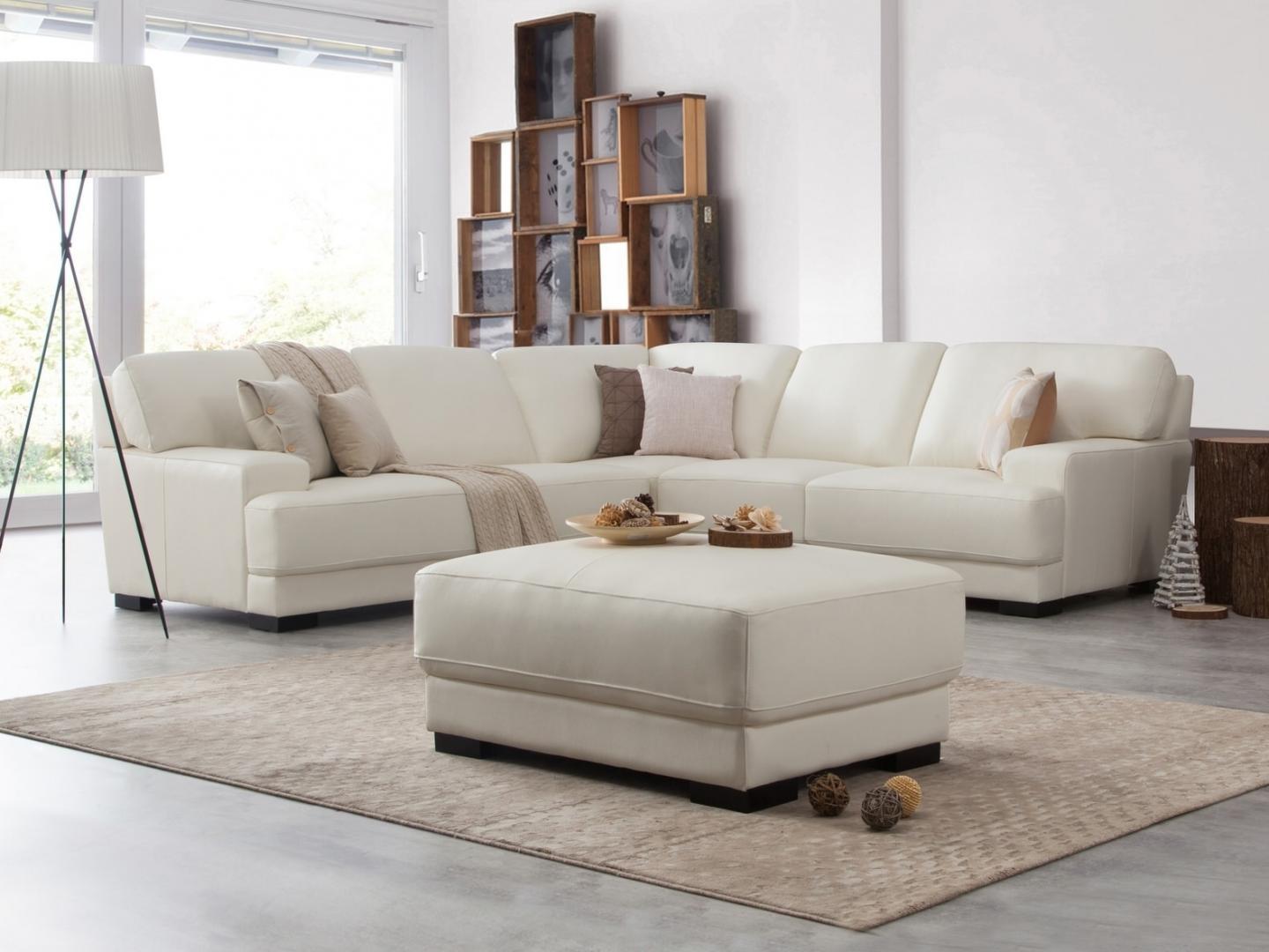 Volante Leather Corner Lounge Option A