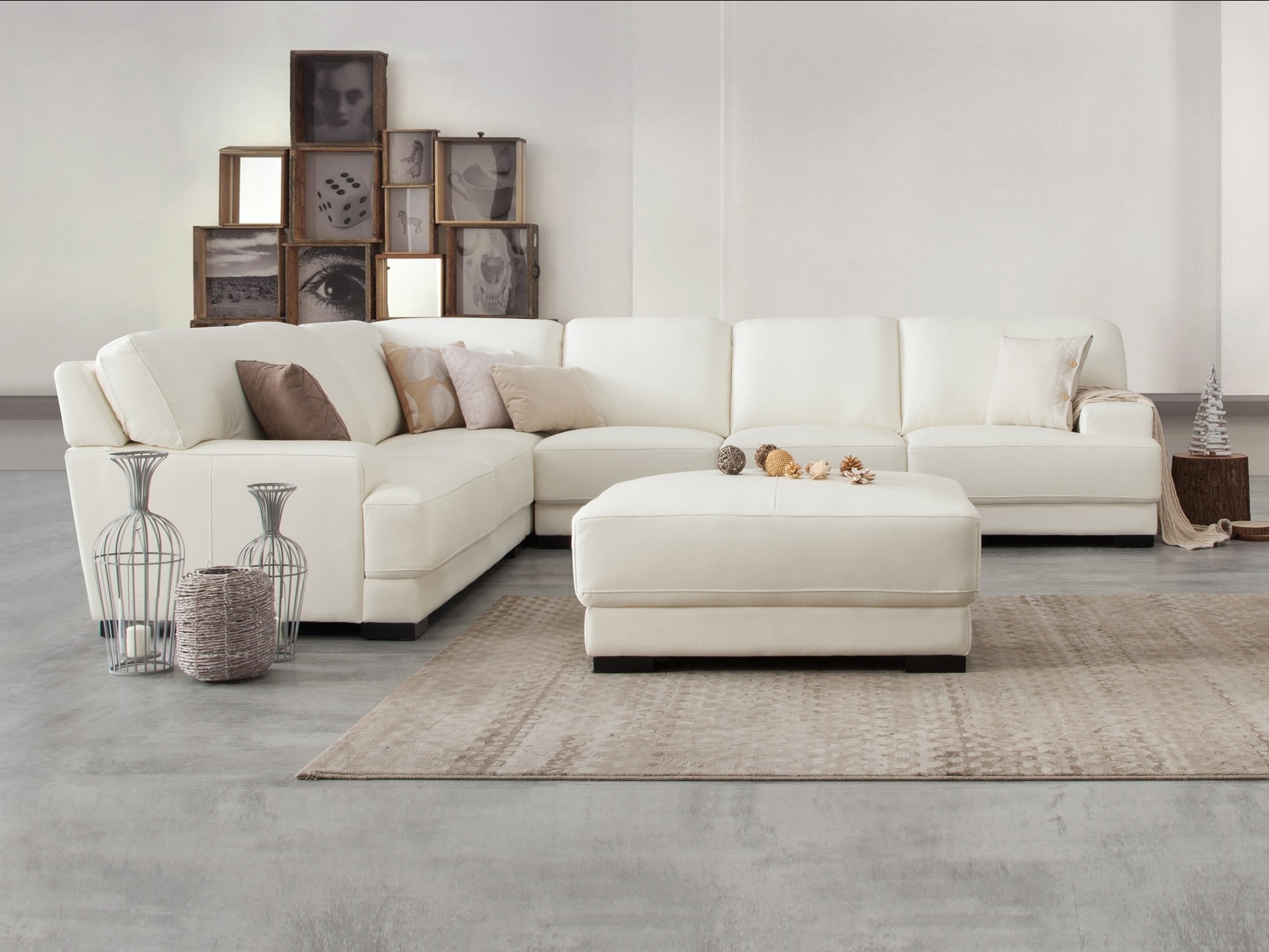 Volante Leather Corner Lounge Option B 3