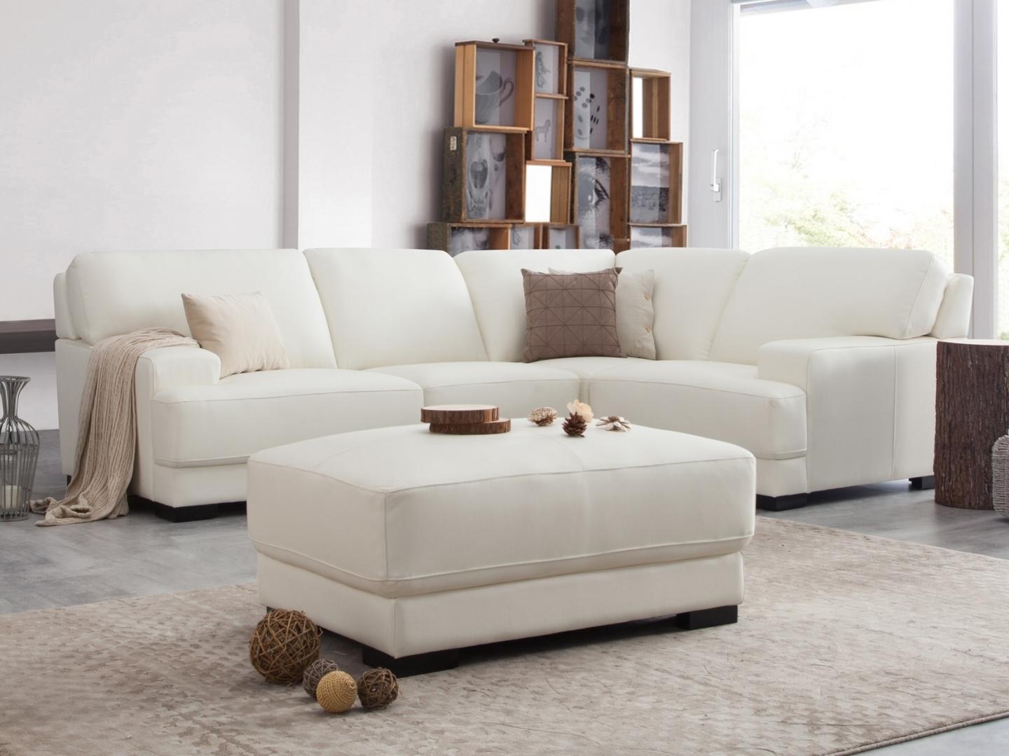 Volante Leather Corner Lounge Option E