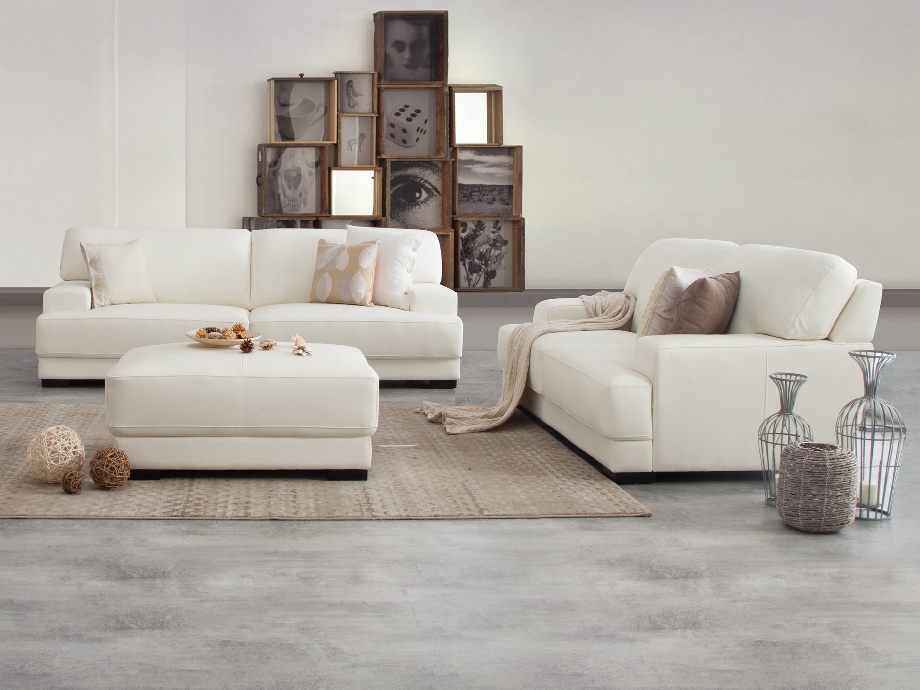 Volante Leather Sofa Suite 3 + 2 2