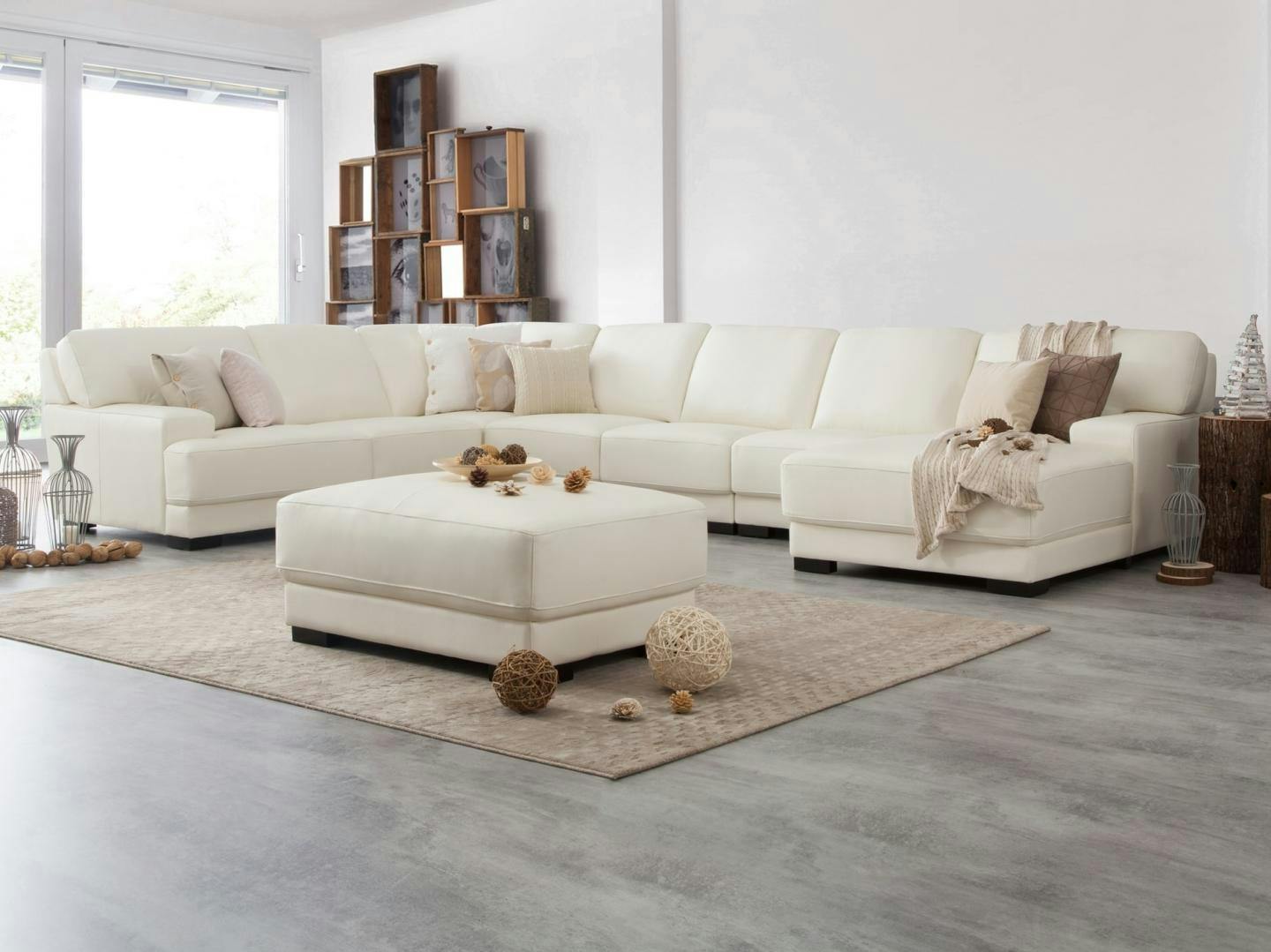 Volante Leather Modular Lounge Option B