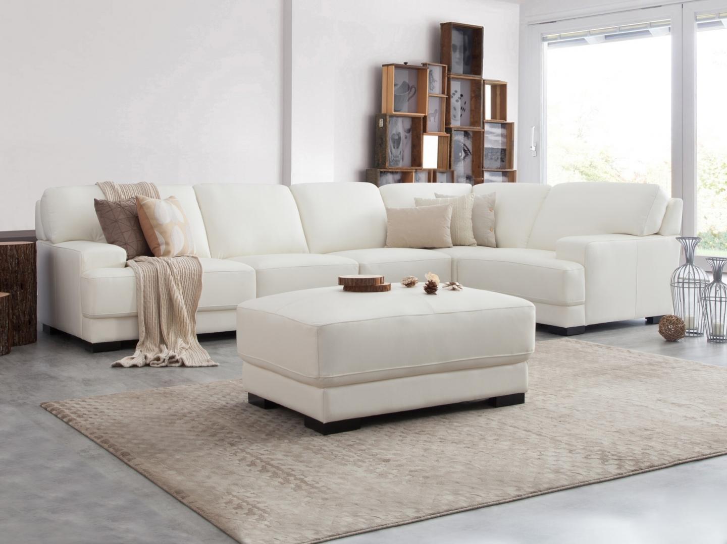 Volante Leather Corner Lounge Option F