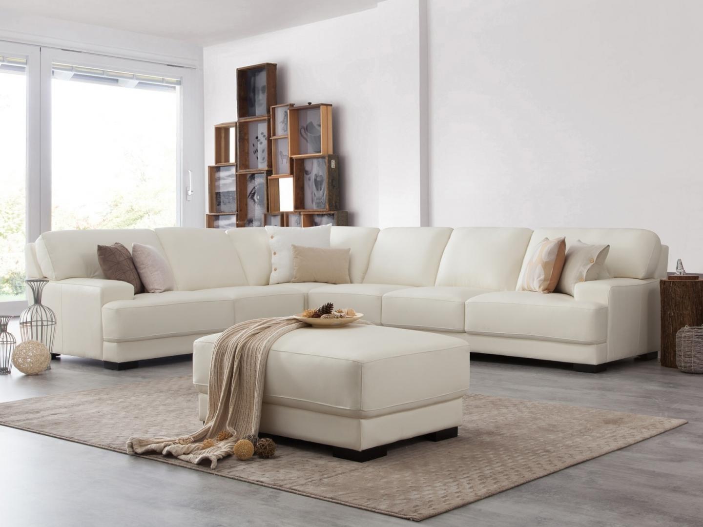 Volante Leather Corner Lounge Option D 2